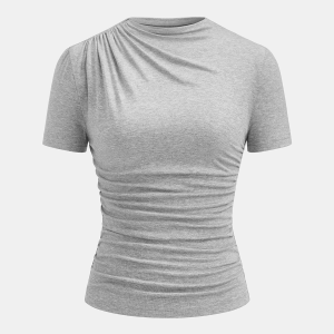 Ruched Fitted Short Sleeve Top