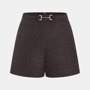 Horsebit Buckle Tweed Shorts