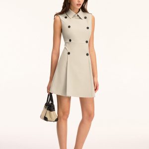 Double Breasted Sleeveless Mini Dress