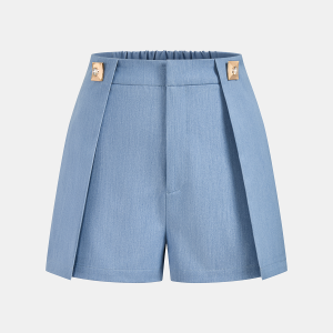 Mid-Waist Embellished Casual Shorts