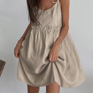 Levanzo Tied Shoulder Short Dress