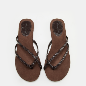 Braided Crisscross Flat Thong Sandals