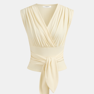 V-Neck Tie-Front Tank Top