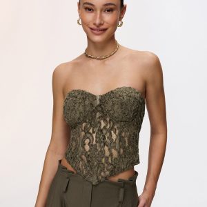 Lace Strapless Corset Top