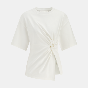 Twisted Asymmetrical Short Sleeve Top