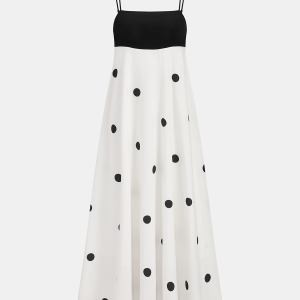 Polka Dot Color-Block Cami Dress