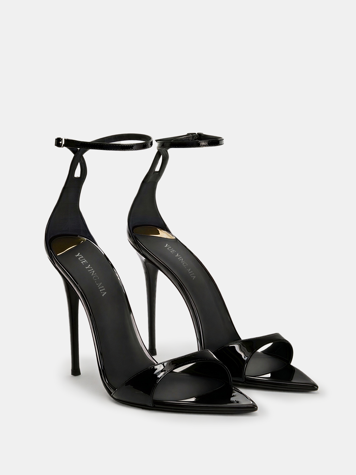 Leather Ankle Strap Stiletto Heels - Image 2