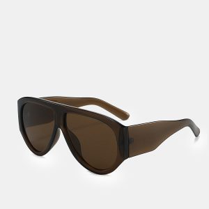 Trendy Oversized Shield Sunglasses