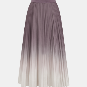 Gradient Pleated Maxi Skirt