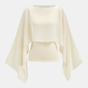 Chiffon Cape Overlay & Tank Top Two-Piece Set