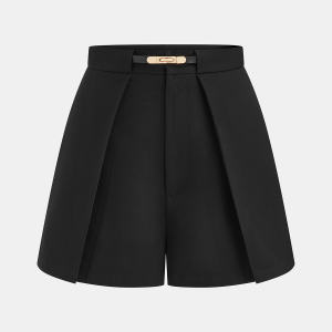 Mid-Waist Belted Casual Shorts