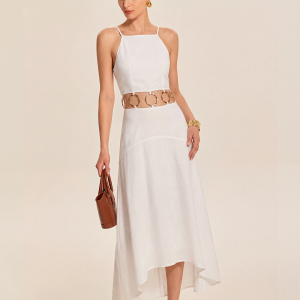 Ring Detail Cut-Out Cami Maxi Dress