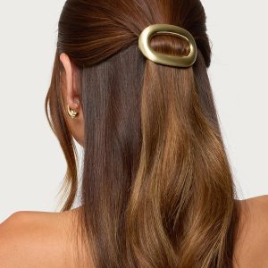 Minimalist Oval Metal Hair Clip