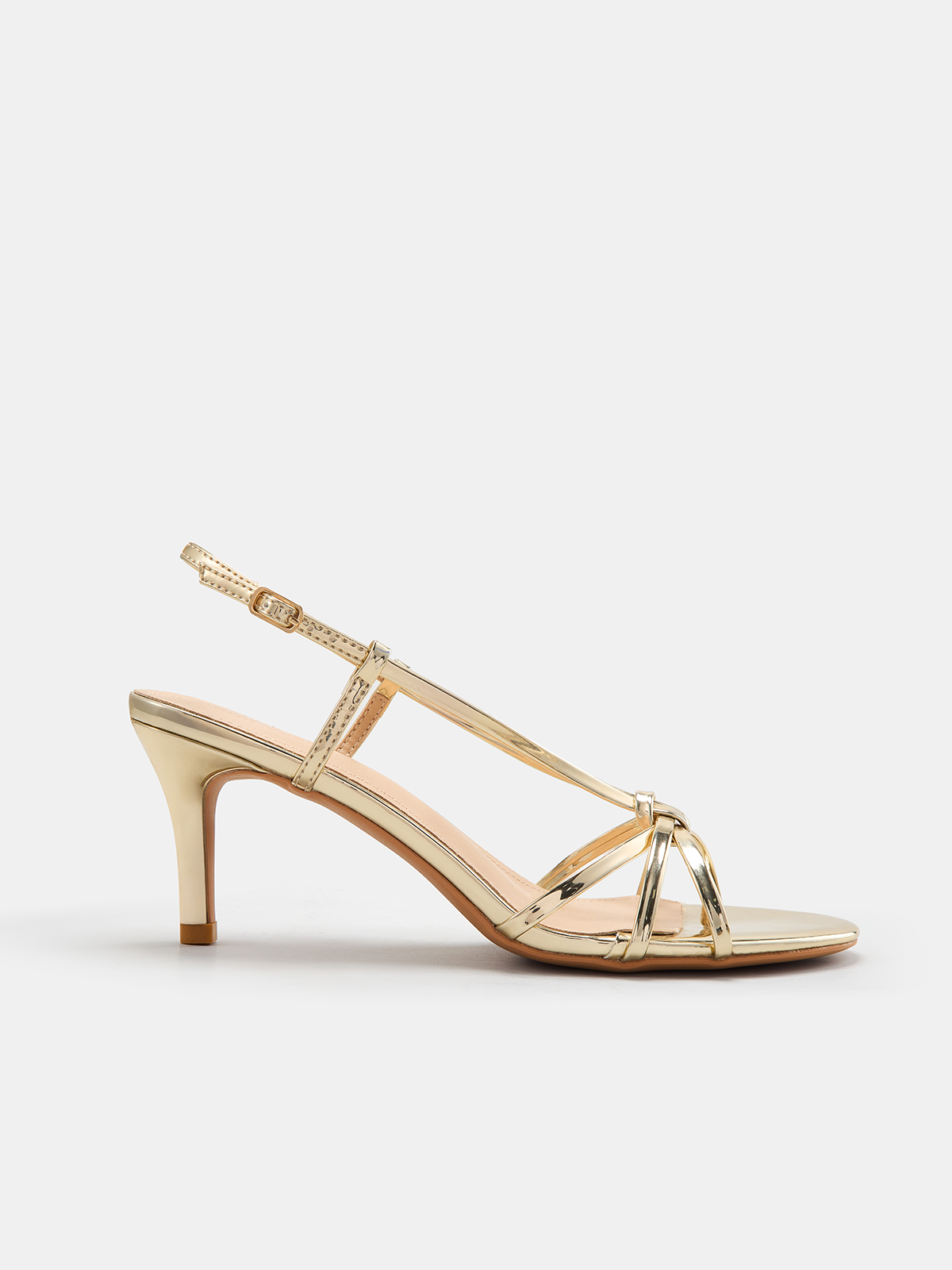 Knotted Stiletto Slingback Sandals - Image 3