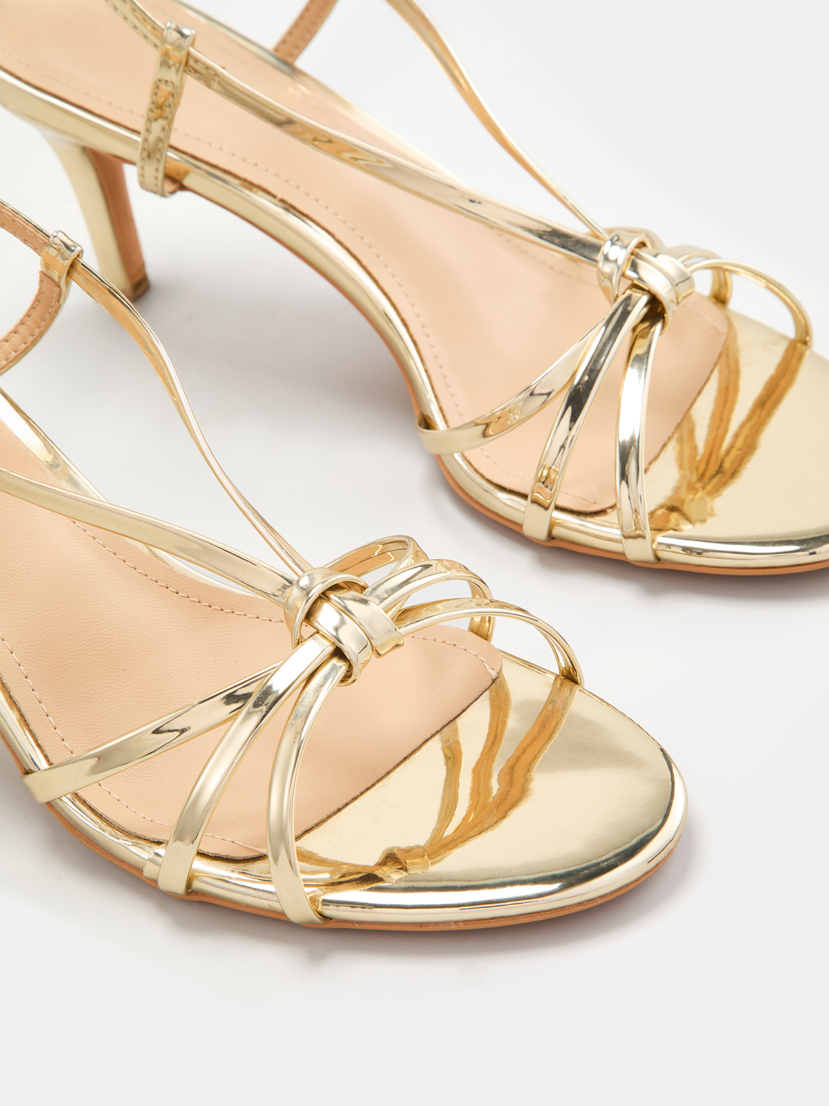 Knotted Stiletto Slingback Sandals - Image 4