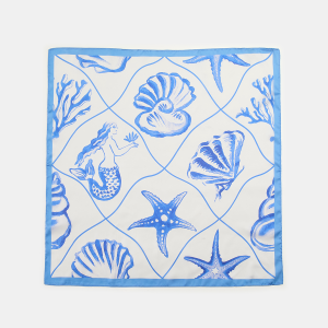 Mermaid Ocean Print Square Scarf