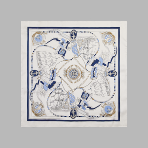 Nautical Sailboat Anchor Print Square Scarf