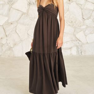 Twist Front Cami Maxi Dress